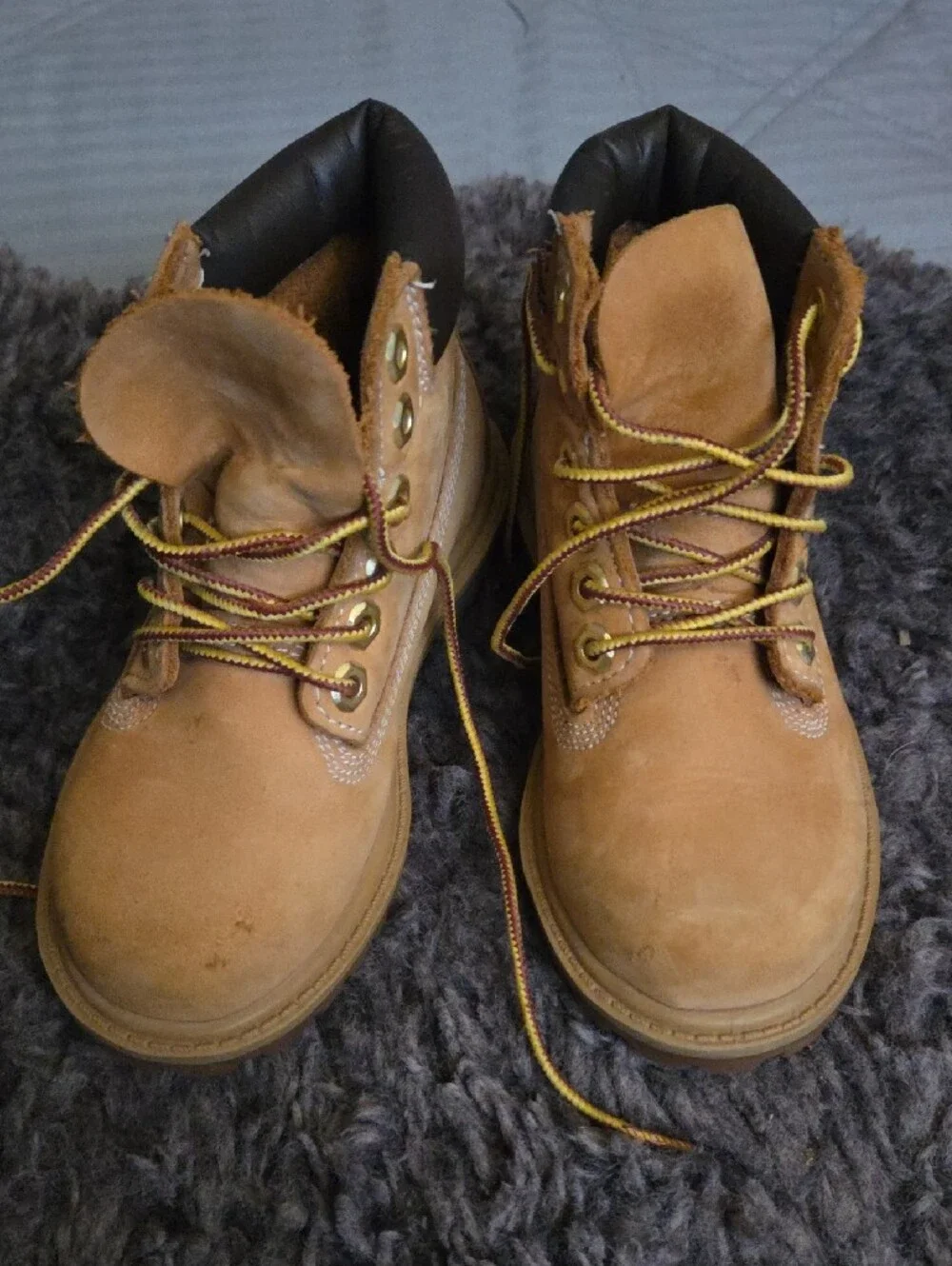 Timberland Kids Wheat Tan Nubuck Lace-Up Boots